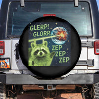 Funny Alien Raccoon Meme Spare Tire Cover Glerp Glorp Brainrot Stupid Gift - Wonder Print Shop