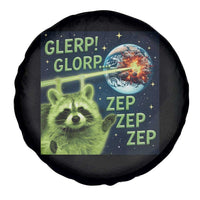 Funny Alien Raccoon Meme Spare Tire Cover Glerp Glorp Brainrot Stupid Gift - Wonder Print Shop