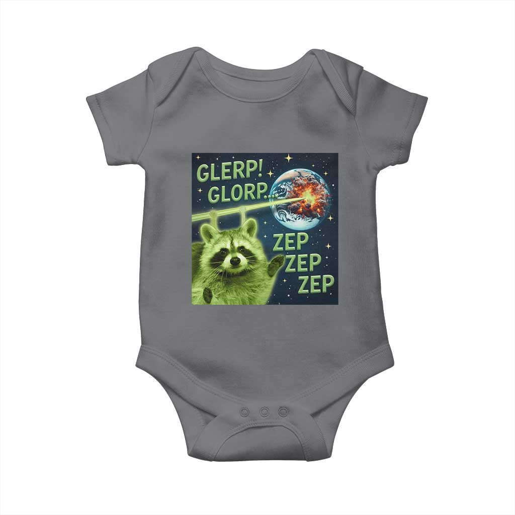 Funny Alien Raccoon Meme Baby Onesie Glerp Glorp Brainrot Stupid Gift - Wonder Print Shop