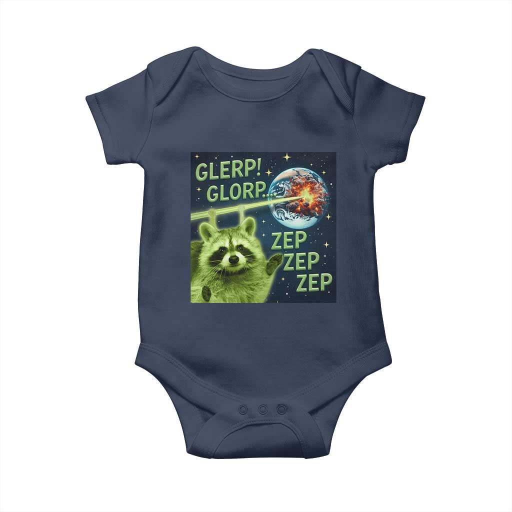 Funny Alien Raccoon Meme Baby Onesie Glerp Glorp Brainrot Stupid Gift - Wonder Print Shop