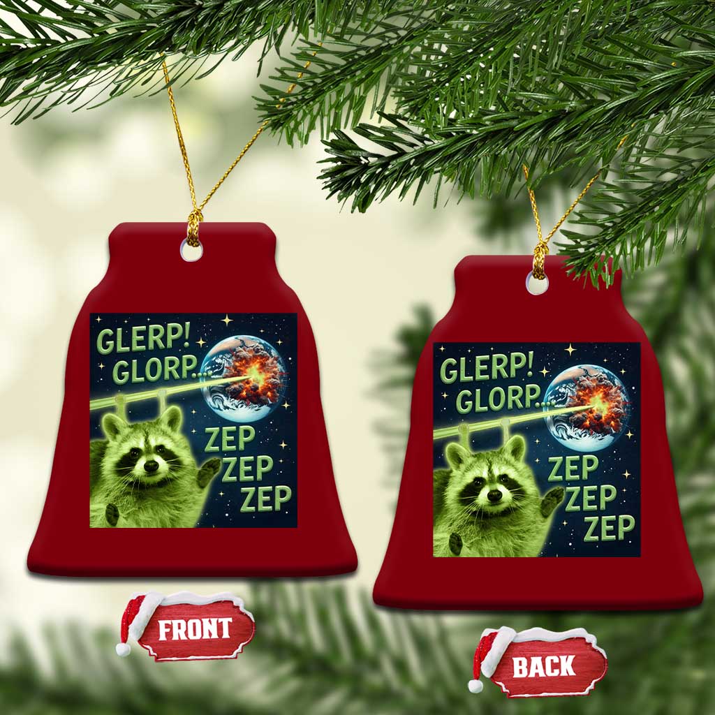 Funny Alien Raccoon Meme Ceramic Ornament Glerp Glorp Brainrot Stupid Gift - Wonder Print Shop