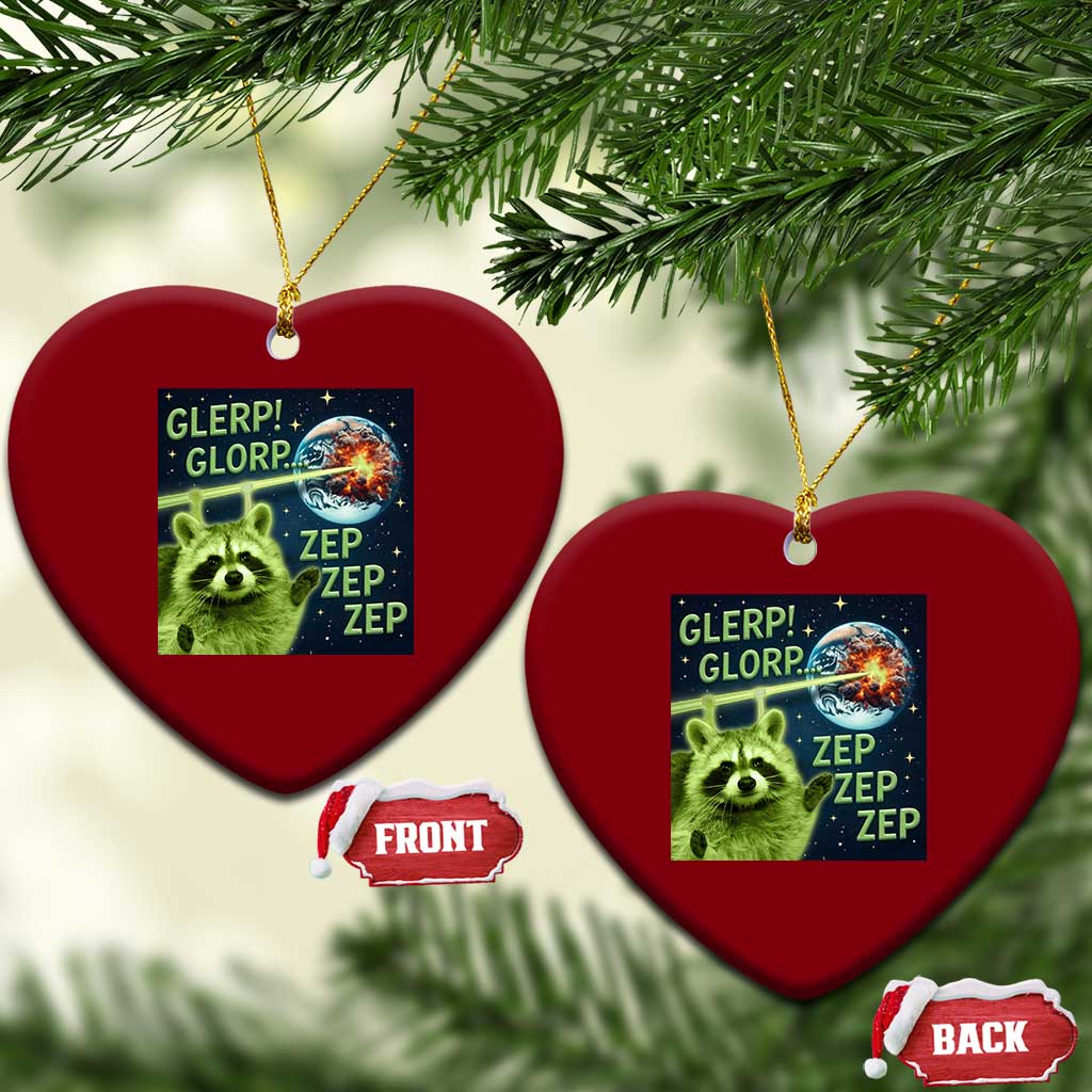 Funny Alien Raccoon Meme Ceramic Ornament Glerp Glorp Brainrot Stupid Gift - Wonder Print Shop