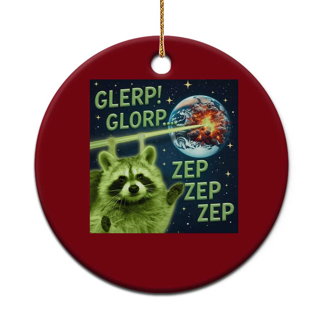 Funny Alien Raccoon Meme Ceramic Ornament Glerp Glorp Brainrot Stupid Gift - Wonder Print Shop