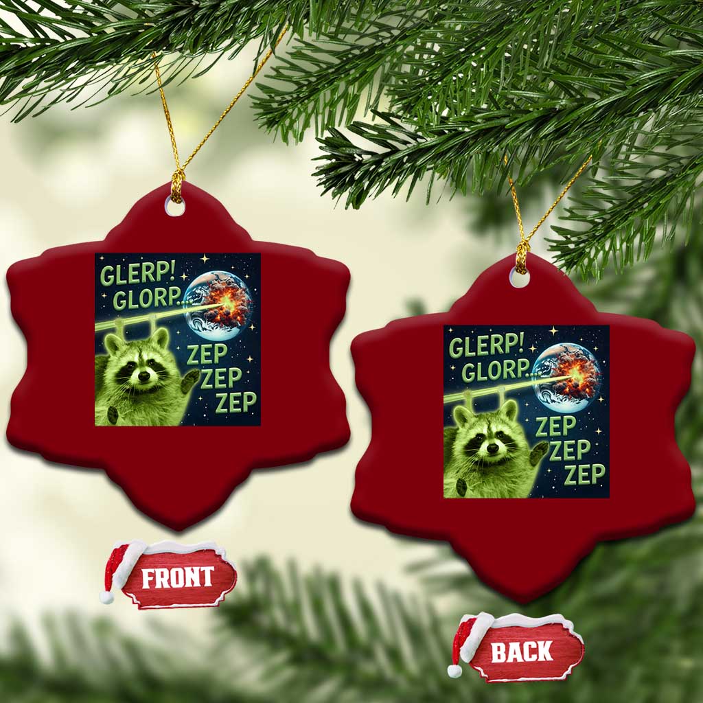 Funny Alien Raccoon Meme Ceramic Ornament Glerp Glorp Brainrot Stupid Gift - Wonder Print Shop