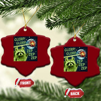 Funny Alien Raccoon Meme Ceramic Ornament Glerp Glorp Brainrot Stupid Gift - Wonder Print Shop