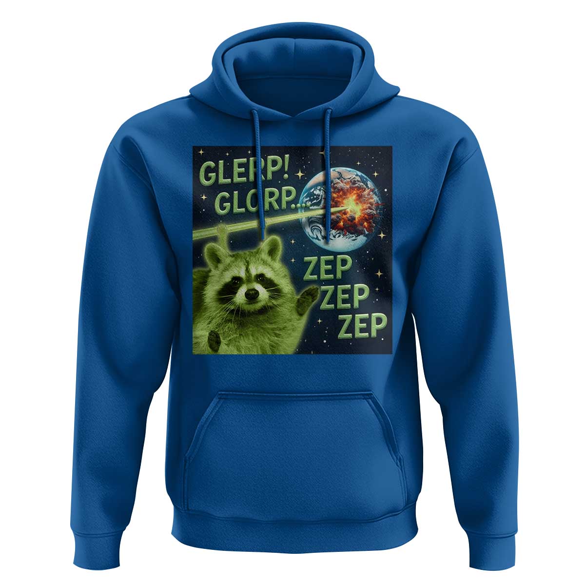 Funny Alien Raccoon Meme Hoodie Glerp Glorp Brainrot Stupid Gift - Wonder Print Shop