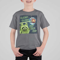 Funny Alien Raccoon Meme T Shirt For Kid Glerp Glorp Brainrot Stupid Gift - Wonder Print Shop