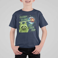 Funny Alien Raccoon Meme T Shirt For Kid Glerp Glorp Brainrot Stupid Gift - Wonder Print Shop