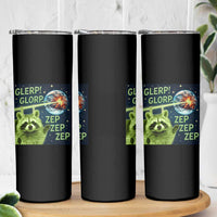 Funny Alien Raccoon Meme Skinny Tumbler Glerp Glorp Brainrot Stupid Gift - Wonder Print Shop