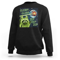 Funny Alien Raccoon Meme Sweatshirt Glerp Glorp Brainrot Stupid Gift - Wonder Print Shop