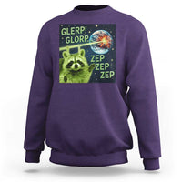 Funny Alien Raccoon Meme Sweatshirt Glerp Glorp Brainrot Stupid Gift - Wonder Print Shop