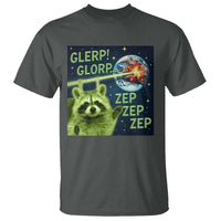 Funny Alien Raccoon Meme T Shirt Glerp Glorp Brainrot Stupid Gift - Wonder Print Shop