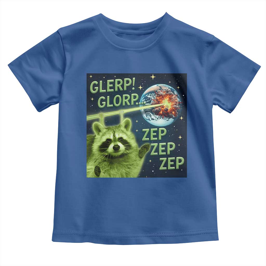 Funny Alien Raccoon Meme Toddler T Shirt Glerp Glorp Brainrot Stupid Gift - Wonder Print Shop