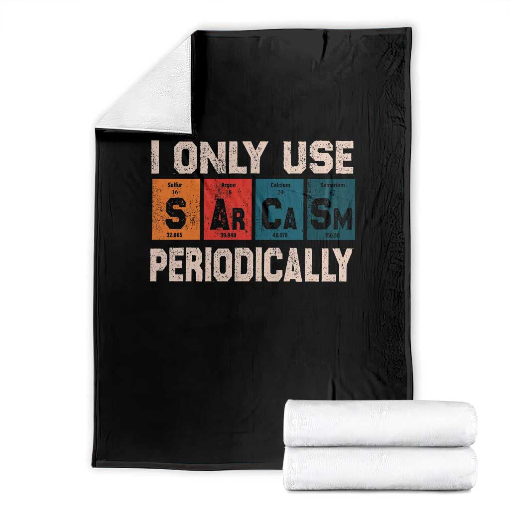 Sarcasm Periodic Table Throw Blanket Element Weird Science Joke Gift - Wonder Print Shop