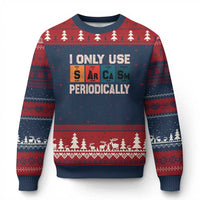 Sarcasm Periodic Table Ugly Christmas Sweater Element Weird Science Joke Gift - Wonder Print Shop
