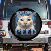 Meme Cat Spare Tire Cover Funny Weird Humor Consider Your Pants Peed - Wonder Print Shop