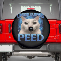 Meme Cat Spare Tire Cover Funny Weird Humor Consider Your Pants Peed - Wonder Print Shop