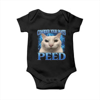 Meme Cat Baby Onesie Funny Weird Humor Consider Your Pants Peed - Wonder Print Shop