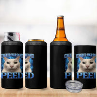 Meme Cat 4 in 1 Can Cooler Tumbler Funny Weird Humor Consider Your Pants Peed - Wonder Print Shop
