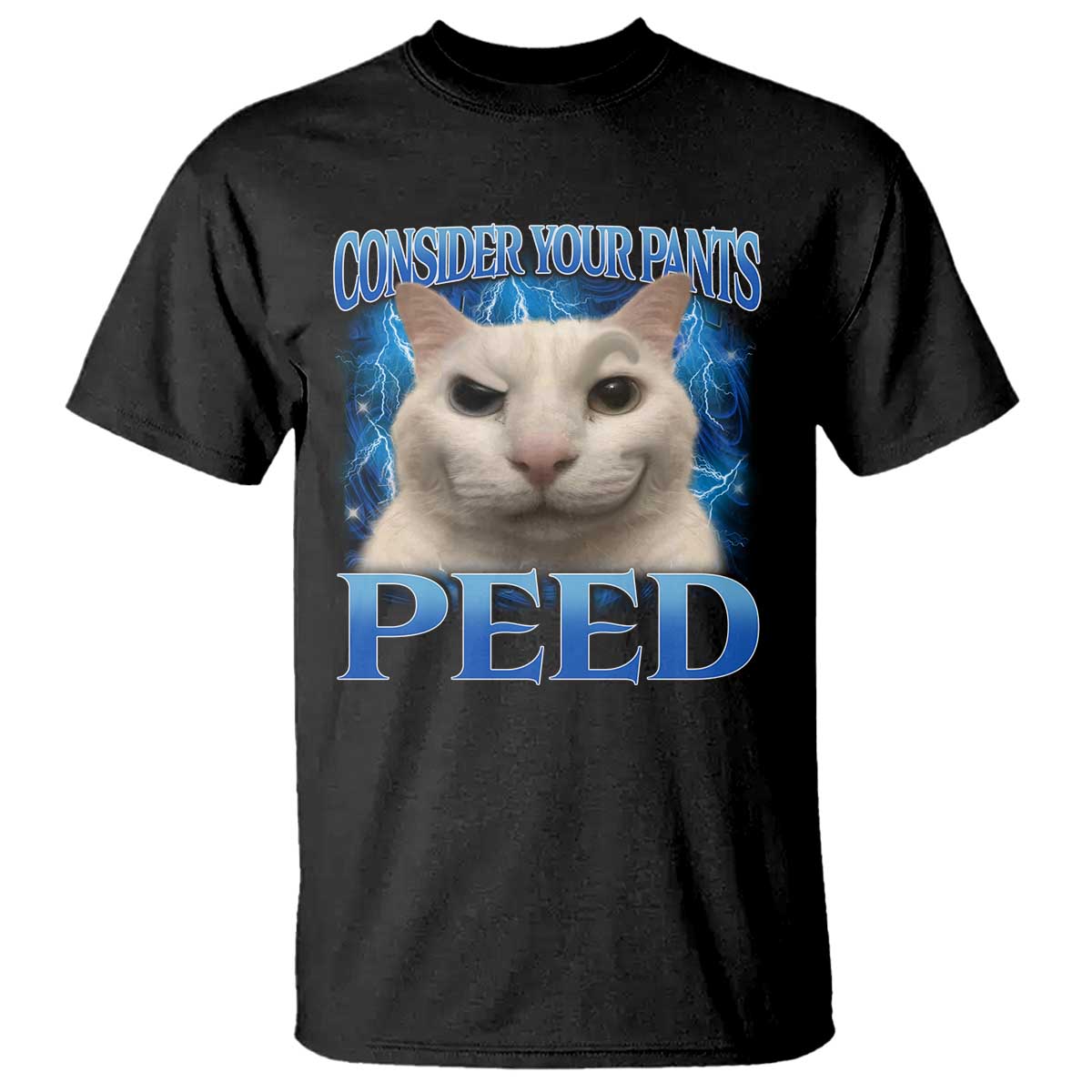 Meme Cat T Shirt Funny Weird Humor Consider Your Pants Peed - Wonder Print Shop