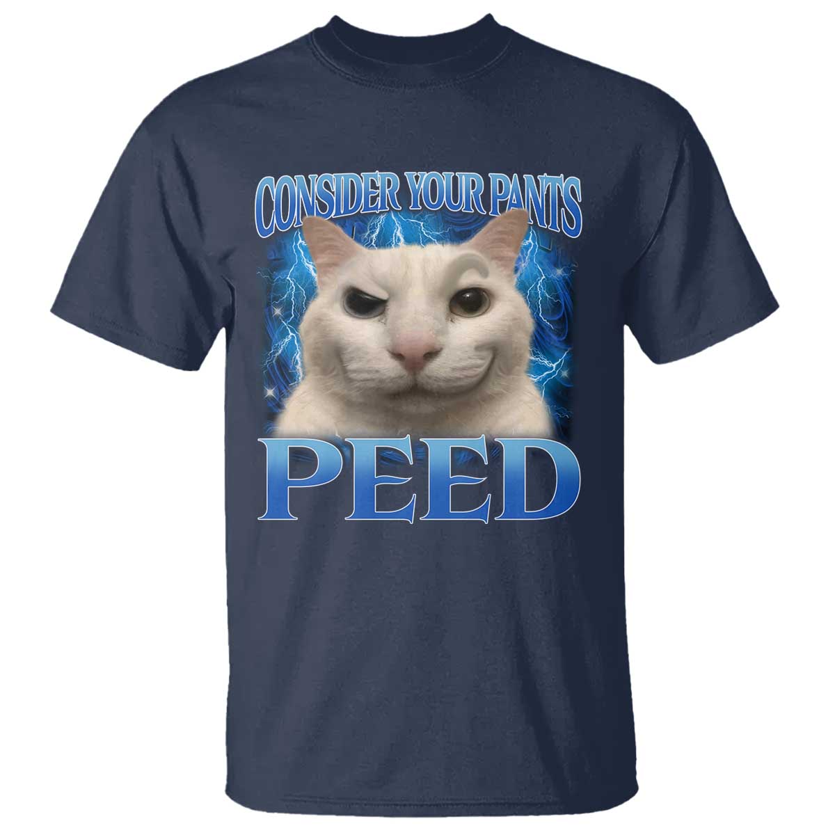 Meme Cat T Shirt Funny Weird Humor Consider Your Pants Peed - Wonder Print Shop
