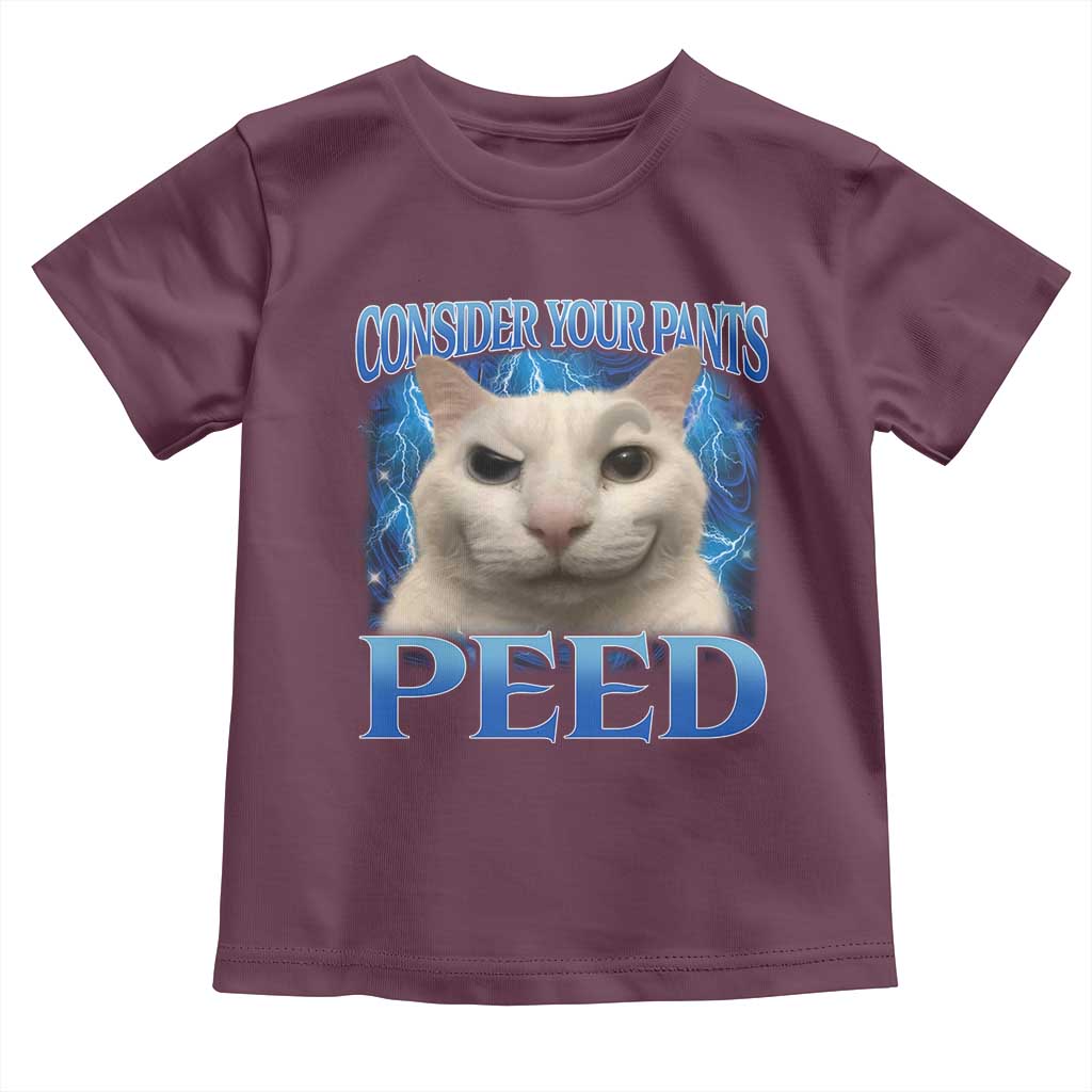 Meme Cat Toddler T Shirt Funny Weird Humor Consider Your Pants Peed - Wonder Print Shop