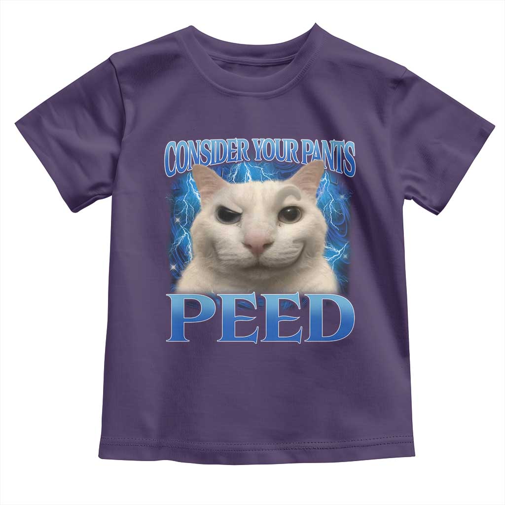 Meme Cat Toddler T Shirt Funny Weird Humor Consider Your Pants Peed - Wonder Print Shop