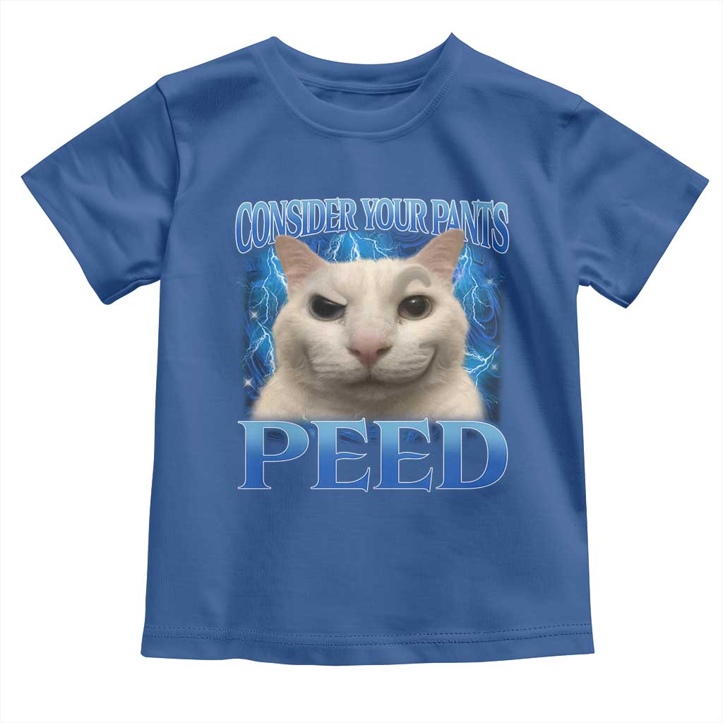Meme Cat Toddler T Shirt Funny Weird Humor Consider Your Pants Peed - Wonder Print Shop