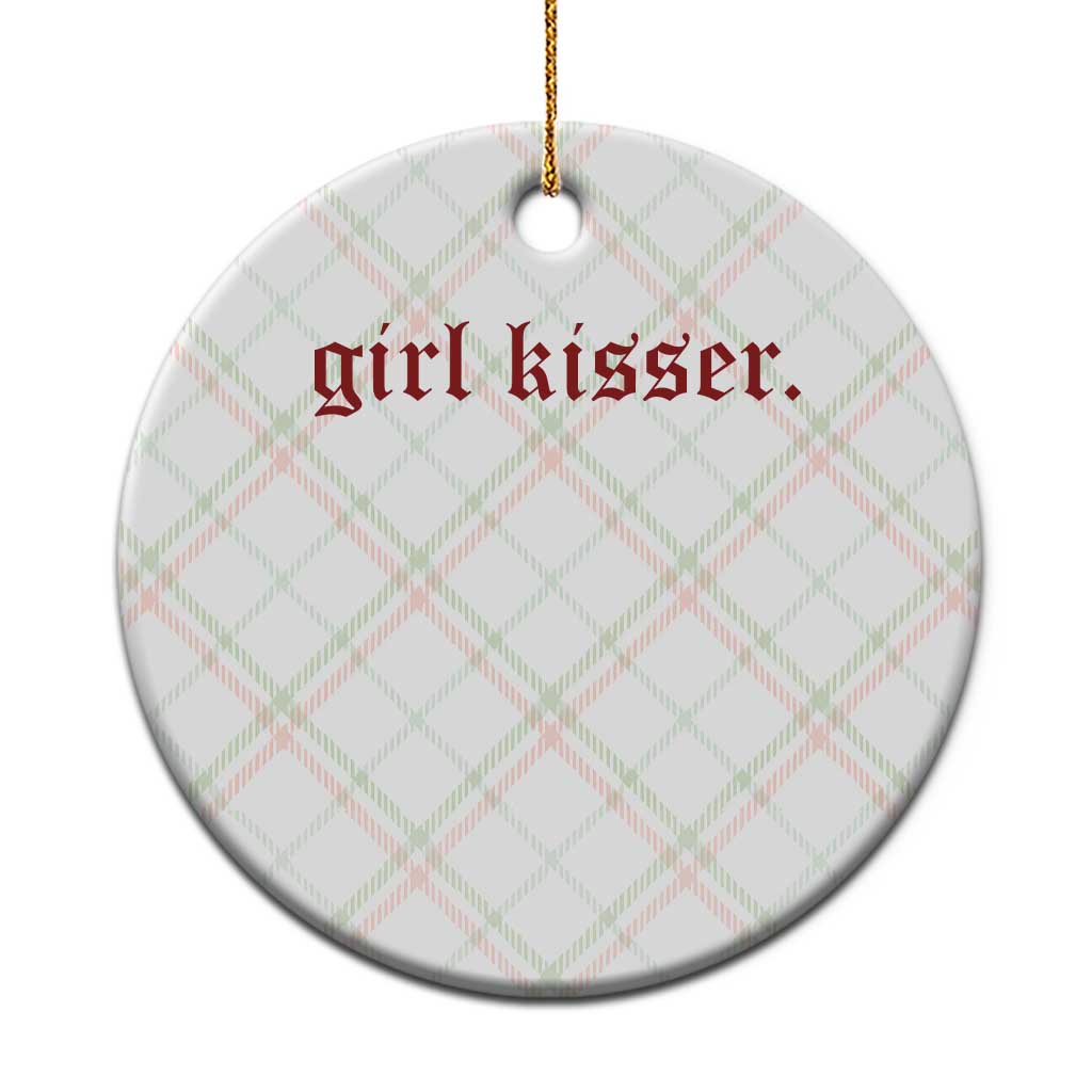 Girl Kisser Ceramic Ornament Funny Lesbian Pride - Wonder Print Shop