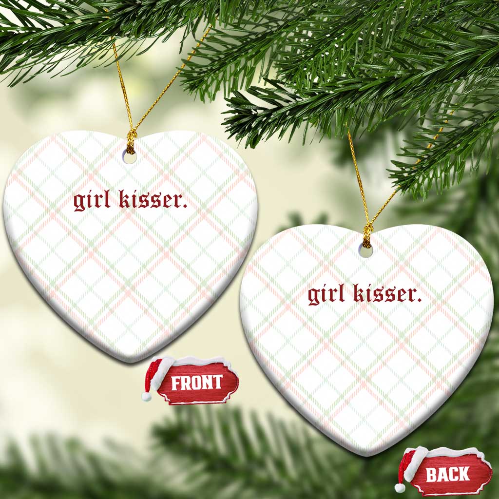 Girl Kisser Ceramic Ornament Funny Lesbian Pride - Wonder Print Shop