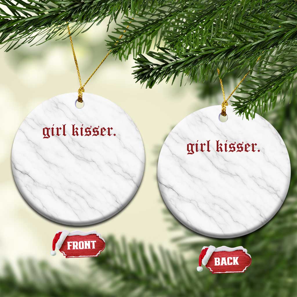 Girl Kisser Ceramic Ornament Funny Lesbian Pride - Wonder Print Shop