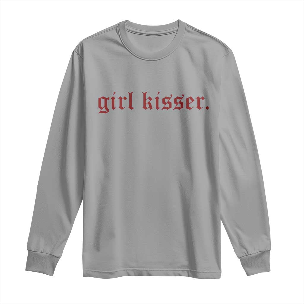 Girl Kisser Long Sleeve Shirt Funny Lesbian Pride - Wonder Print Shop