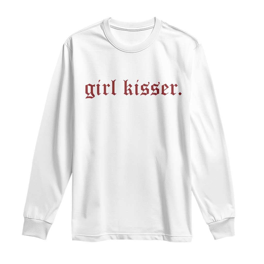 Girl Kisser Long Sleeve Shirt Funny Lesbian Pride - Wonder Print Shop