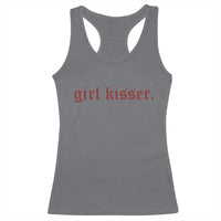 Girl Kisser Racerback Tank Top Funny Lesbian Pride - Wonder Print Shop