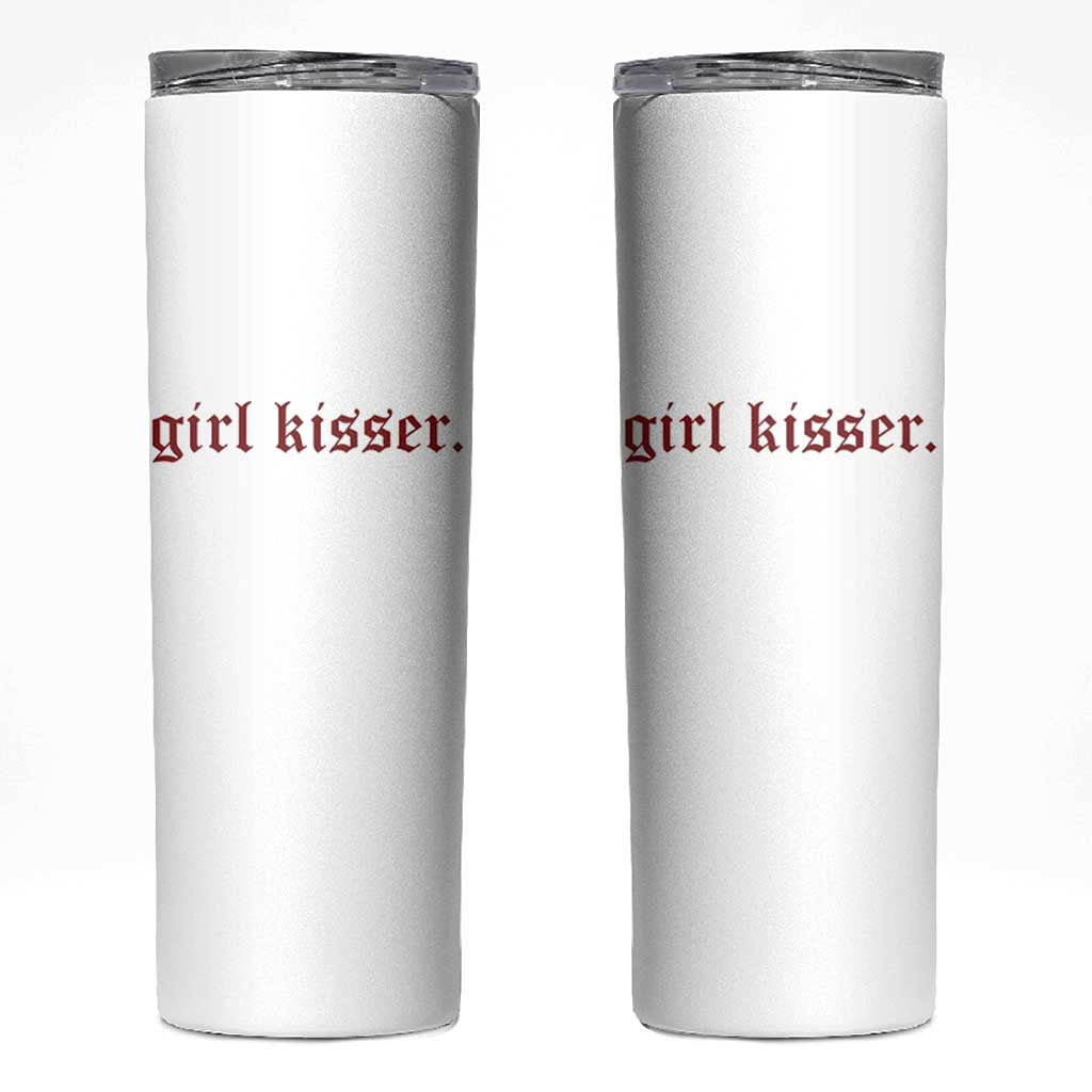 Girl Kisser Skinny Tumbler Funny Lesbian Pride - Wonder Print Shop