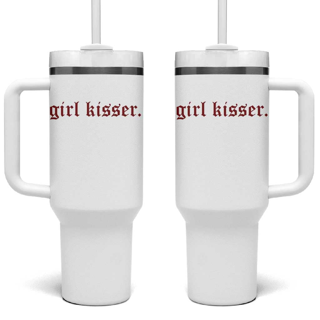 Girl Kisser Tumbler With Handle Funny Lesbian Pride - Wonder Print Shop