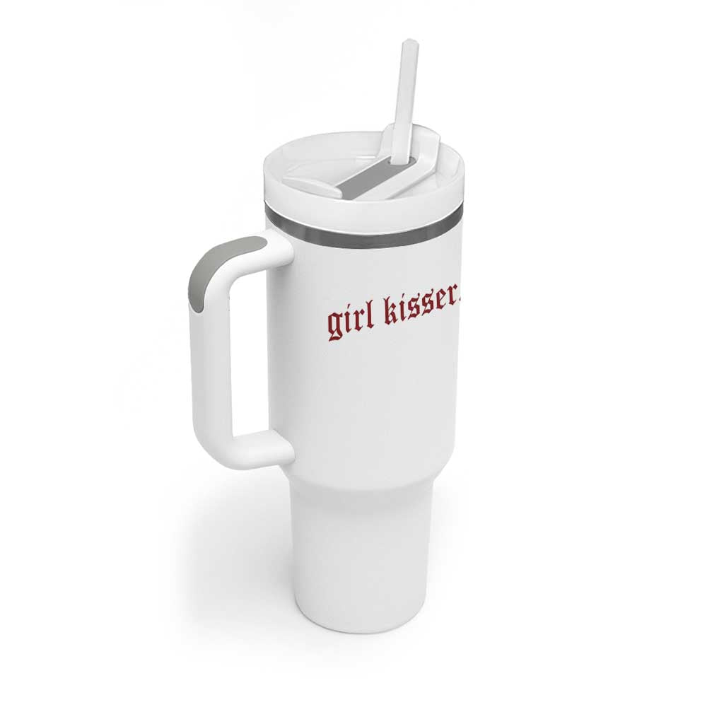 Girl Kisser Tumbler With Handle Funny Lesbian Pride - Wonder Print Shop