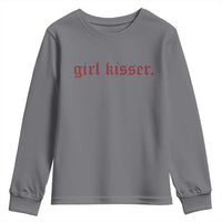 Girl Kisser Youth Sweatshirt Funny Lesbian Pride - Wonder Print Shop