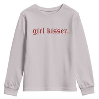 Girl Kisser Youth Sweatshirt Funny Lesbian Pride - Wonder Print Shop
