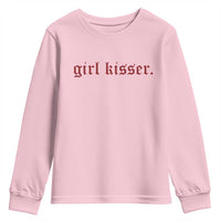 Girl Kisser Youth Sweatshirt Funny Lesbian Pride - Wonder Print Shop