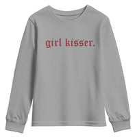 Girl Kisser Youth Sweatshirt Funny Lesbian Pride - Wonder Print Shop
