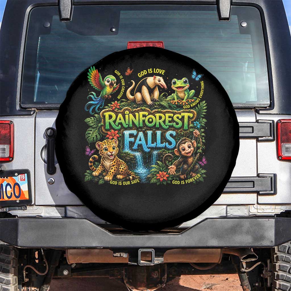 VBS 2026 Spare Tire Cover Rainforest Falls Exploring The Nature of God VBS 2026