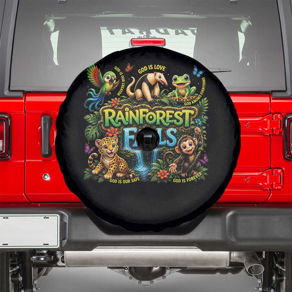 VBS 2026 Spare Tire Cover Rainforest Falls Exploring The Nature of God VBS 2026