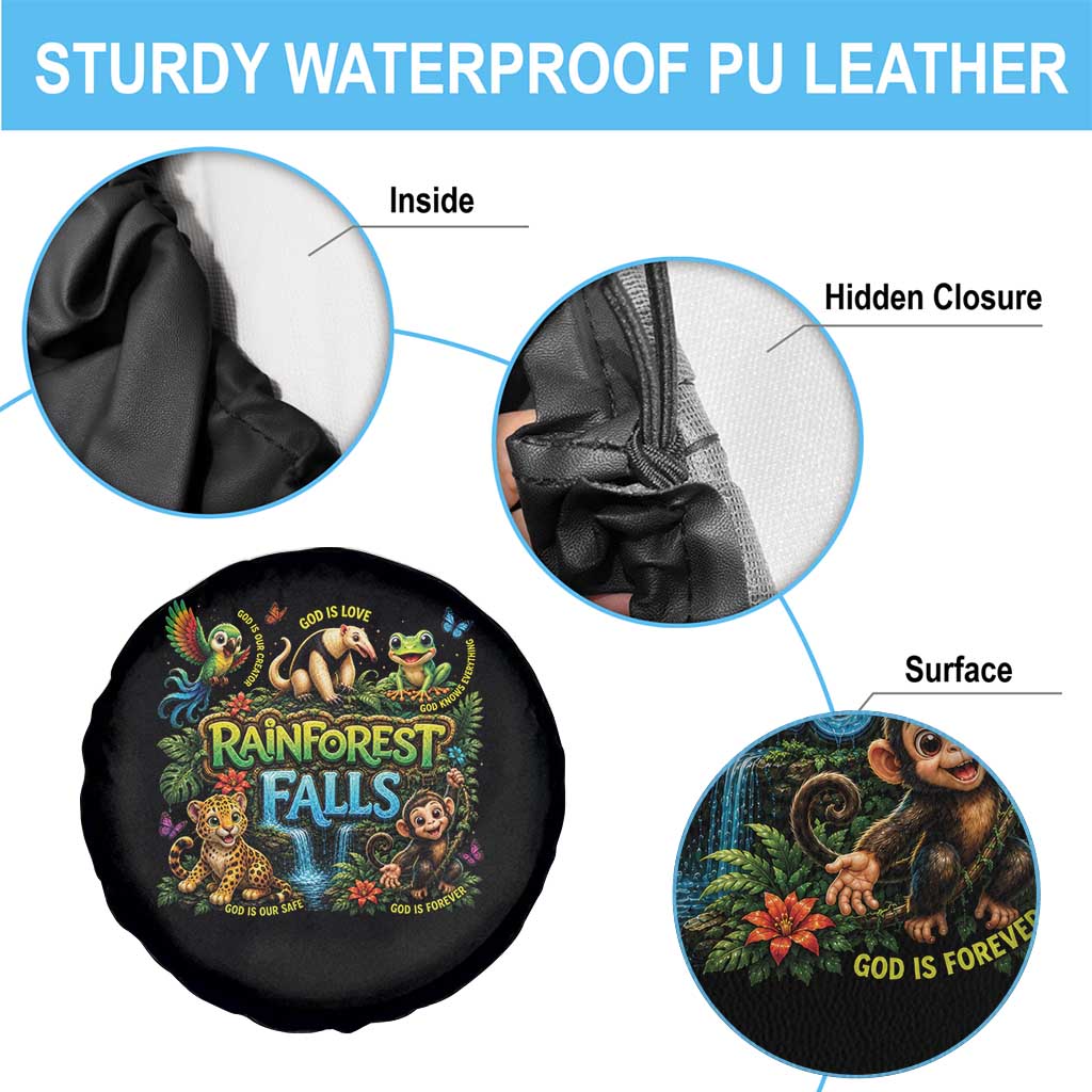 VBS 2026 Spare Tire Cover Rainforest Falls Exploring The Nature of God VBS 2026