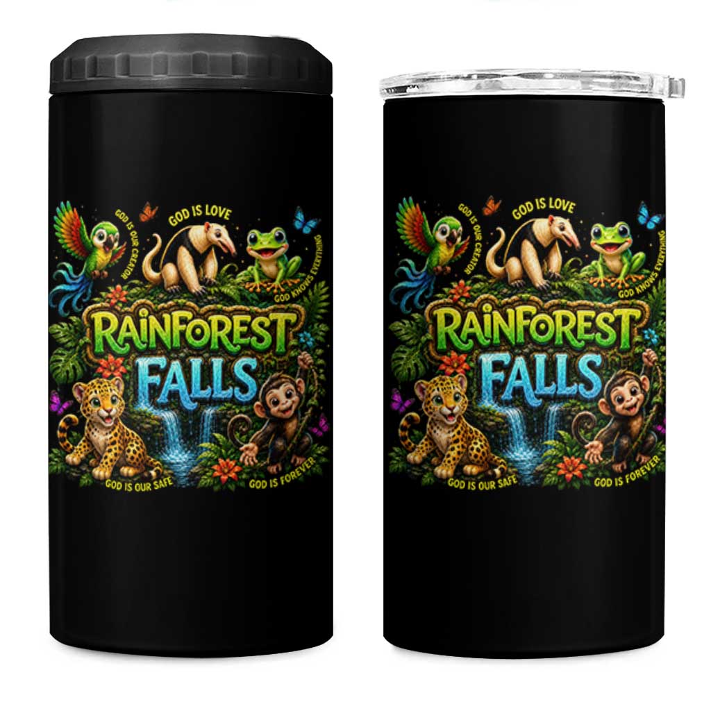 VBS 2026 4 in 1 Can Cooler Tumbler Rainforest Falls Exploring The Nature of God VBS 2026
