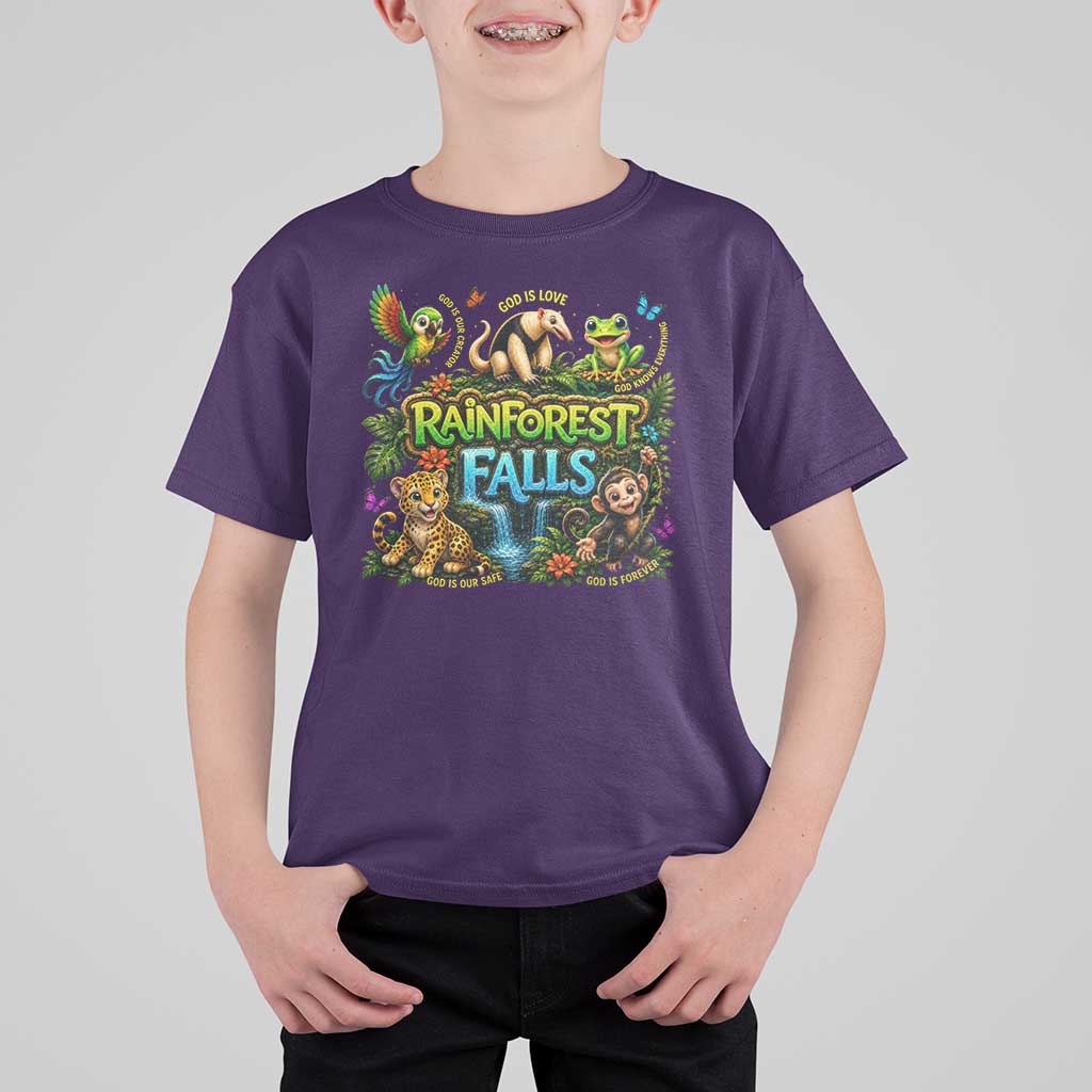 VBS 2026 T Shirt For Kid Rainforest Falls Exploring The Nature of God VBS 2026