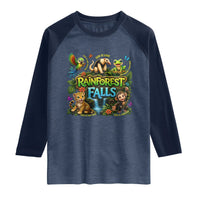 VBS 2026 Raglan Shirt Rainforest Falls Exploring The Nature of God VBS 2026