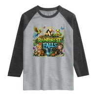 VBS 2026 Raglan Shirt Rainforest Falls Exploring The Nature of God VBS 2026