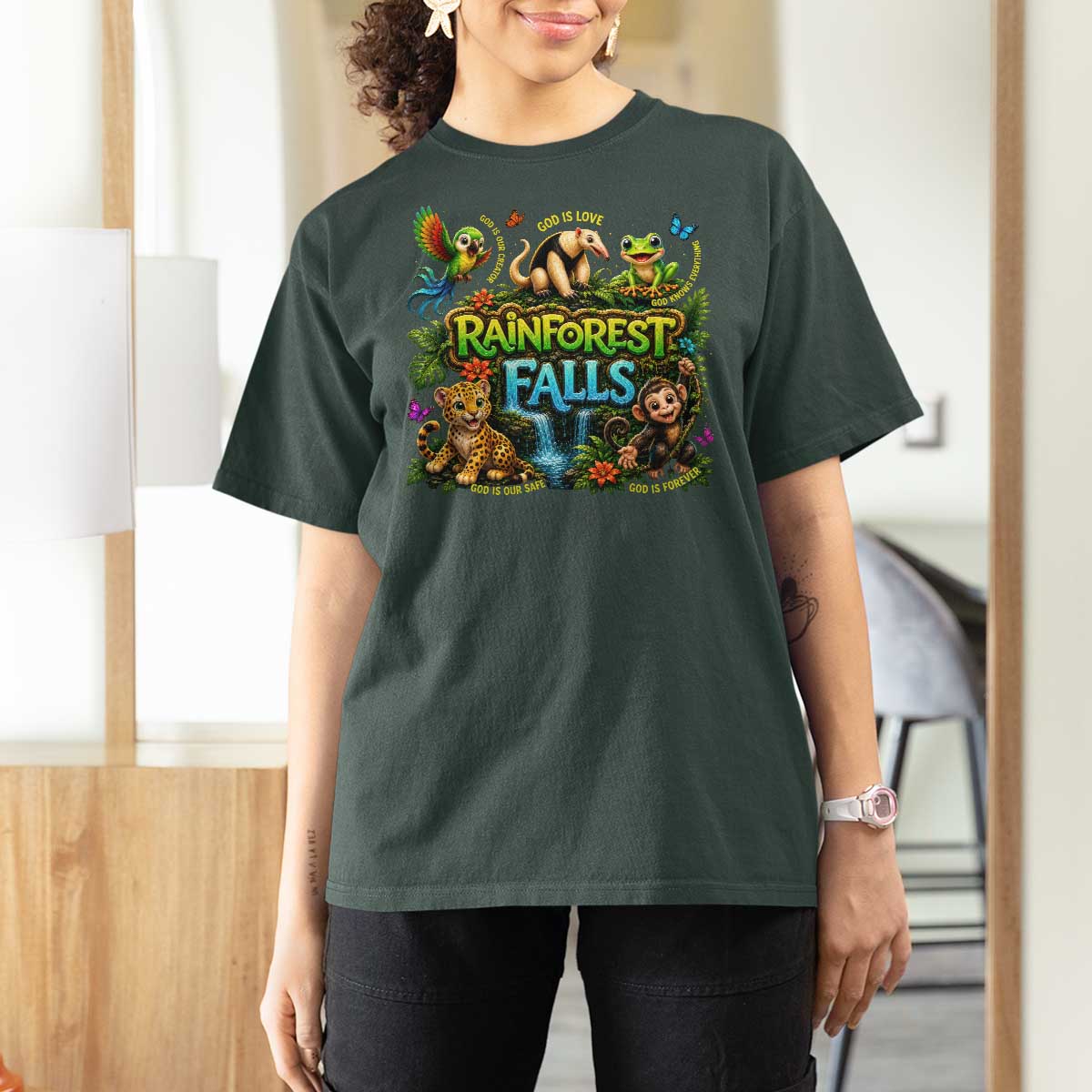 VBS 2026 T Shirt For Women Rainforest Falls Exploring The Nature of God VBS 2026