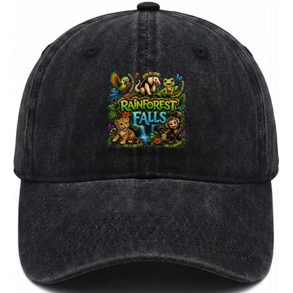 VBS 2026 Washed Cotton Baseball Cap Rainforest Falls Exploring The Nature of God VBS 2026